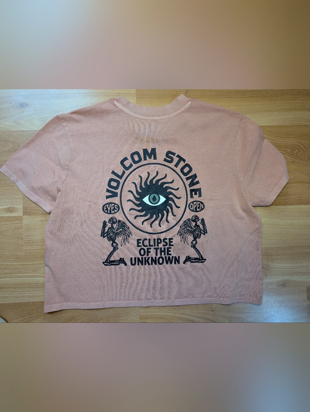 Volcom Stone Dusty Pink Crop Top Women's Sm NWT "Eclipse Of The Unknown"